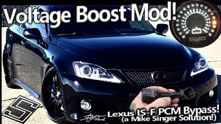 Voltage Boost Mod  Lexus ISF PCM Alternator Sensor Bypass  Finally got JUICE No Battery Light [upl. by Lenette910]