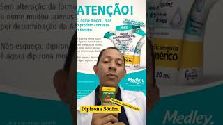 Dipirona sódica é dipirona monoidratada são medicamentos iguais shorts [upl. by Shaeffer]