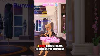 🚨3 NEW CODE ITEMS IN DRESS TO IMPRESS 🤔😱 roblox robloxshorts [upl. by Marlo853]