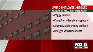 Former Las Vegas Police employee caught stealing from inmates on video [upl. by Arayc]