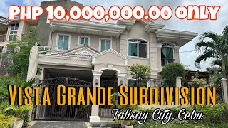 P10M only Corner House amp Lot for sale Vista Grande Subd Talisay City Cebu near clubhouse [upl. by Yssej616]