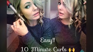 Curling Wand Perfect Curls in less than 10 minutes Short to Medium length hair [upl. by Melac]