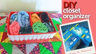 making a hijab box from cardboard  Closet Organizer DIY [upl. by Meagan]