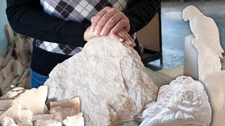 El ALABASTRO Técnicas para crear tallar y transformar esta piedra en piezas únicas  Documental [upl. by Nerrad]