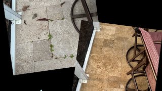 Travertine pool deck prep [upl. by Yeslah]