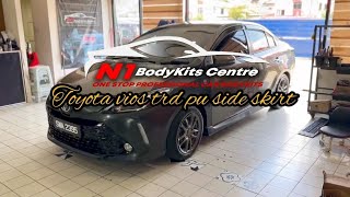 Vios Ncp150 install Thailand Spec BumperSide Skirt [upl. by Alliscirp]