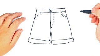 How to draw a Shorts Step by Step  Shorts Drawing Lesson [upl. by Prince]