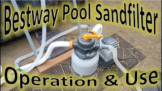 Bestway Pool Sand Filter Operation Back Flush DIY [upl. by Kerad566]