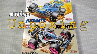 Unboxing Tamiya Mini4wd Avante Jr dan Avante black Special rerelease [upl. by Ninel103]