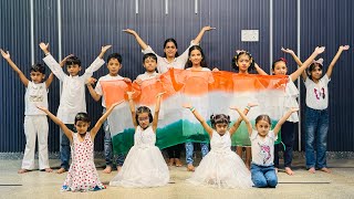 patriotic song dance  patriotic song for Independence Day  Hindustani song kids dance [upl. by Darian]