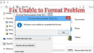 Fix Windows was Unable to Complete Format SD Card [upl. by Akirdnuhs]