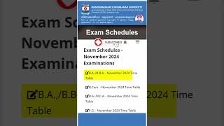 November 2024 Exam Timetable Published  MS University msuniversitytrending [upl. by Voorhis164]