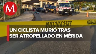 Muere ciclista tras ser atropellado por un camión en Mérida Yucatán [upl. by Aivon]