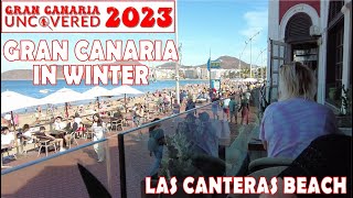 Gran Canaria Winter Las Canteras Beach amp Sand Sculptures 2712 Gran Canaria Uncovered 2023 4K 60fps [upl. by Vite]