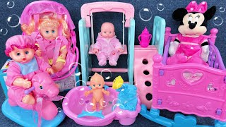 8 Minutes Satisfying with Unboxing Cute Doll Swing Toys， Baby Bathtub Playset ASMR  Review Toys [upl. by Cale]