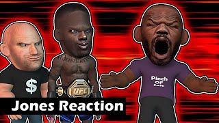 Jones Angry Reaction to Adesanyas Win vs Pereira [upl. by Millan]