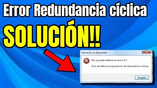 🛑 Cómo SOLUCIONAR ERROR de REDUNDANCIA CÍCLICA en DISCO DURO EXTERNO [upl. by Ive32]