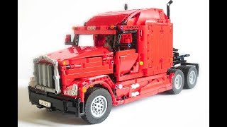 Lego Technic PETERBILT 579 with 4 speed gearbox and Trailer [upl. by Lelah]