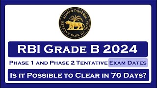 RBI Grade B Phase 1 and Phase 2 Tentative Exam Dates 2024 [upl. by Afihtan]