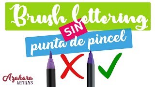 Cómo hacer Lettering Sin Punta de Pincel ❌ 🖌️ [upl. by Nostrebor]