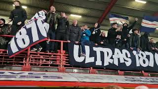 Falkirk Fans celebrate win over hamilton Academical [upl. by Asilla]