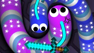 Slitherio Minecraft Diamond Sword Skin Mod  Minecraft Vs Slitherio Epic Slitherio Gameplay [upl. by Ahsitahs]