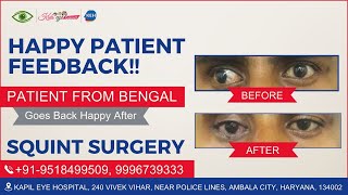 Patient from Bengal Goes Back Happy After Squint Surgery [upl. by Asilej171]