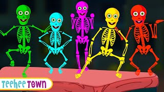 Five Skeletons Series Halloween Songs  Spooky Scary Songs By Teehee Town [upl. by Blanding]