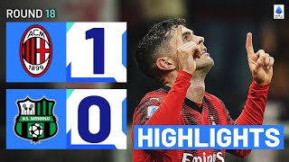 MILANSASSUOLO 10  HIGHLIGHTS  Pulisic goal clinches victory for Milan  Serie A 202324 [upl. by Meridith306]