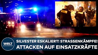 SILVESTER 2022 ESKALIERT quotDas ist nicht normalquot Straßenkampf in Berlin Attacken auf Einsatzkräfte [upl. by Schmitz]