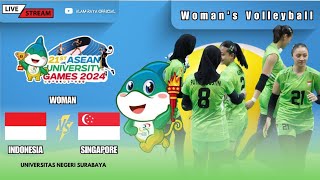 🔴 Woman’s volleyball  INDONESIA VS SINGAPORE  21’’ST ASEAN UNIVERSITY GAMES 2024 [upl. by O'Connor413]