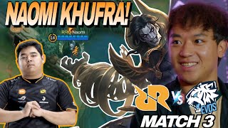 GG KHUFRA NAOMI RASA LJ  MAN OF THE MATCH  RRQ VS EVOS MATCH 3  MPL S12 [upl. by Imogen]