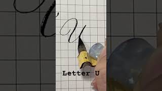 How to calligraphy handwriting letter U  Cách viết chữ U hoa handwriting luyenchudep [upl. by Conney381]