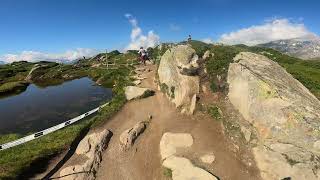 Glacier Trail FULL RUN Aletsch Arena Switzerland MTB [upl. by Ahsineg]