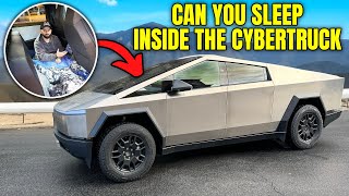 SPENDING 24 HOURS IN MY TESLA CYBERTRUCK [upl. by Siraved633]