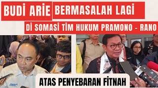 Budi Arie Disomasi Tim Hukum Pramono  Rano Atas Penyebaran Fitnah dan Hoax [upl. by Arrahs]