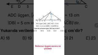 İkizkenar üçgen sorusu ve çözümü [upl. by Studnia31]