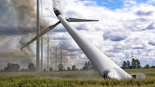 Dramatic Wind Turbine Fails Collapses and Astonishing Moments [upl. by Marilee]