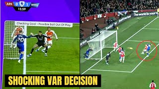 West Ham Controversial Goal vs Arsenal 😳😳  Soucek Goal  VAR Decision  Bowen  Artetas Reaction [upl. by Hussar243]