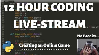 12 Hour Coding Livestream  Creating an Online Game with Python [upl. by Inttirb]