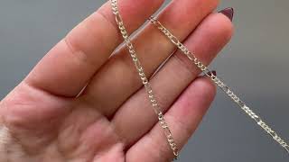 Sterling Silver Figaro Chain [upl. by Ecaidnac382]