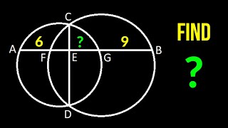 A Very Nice Geometry Problem  Two Intersecting Circles  Important Geometry Skills Explained [upl. by Enotna935]