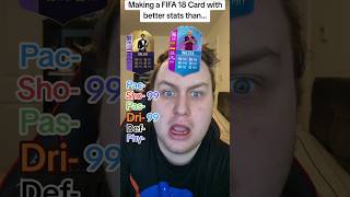 Making A FIFA 18 Card With Better Stats Than shorts [upl. by Jonati]