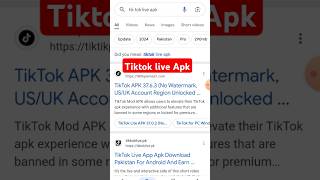 Tiktok live apk file download shorts shortvideo [upl. by Oniratac]