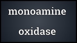 Monoamine oxidase Meaning [upl. by Giess]