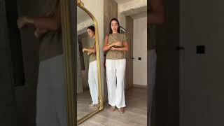 outfits con pantalones de lino blancos ModaEnTiktok looksverano grwm maquillaje grwmcosmetics [upl. by Perrin]