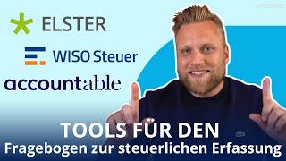 3 Tools für den Fragebogen zur steuerlichen Erfassung Accountable  WISO  Elster online [upl. by Bo803]