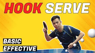 Learn the most Basic and Effective HOOK SERVE in table tennis  Table Tennis Review 4k [upl. by Nil]