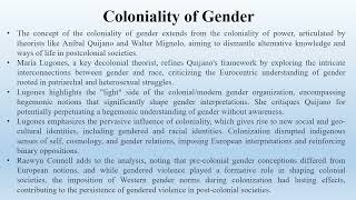 Coloniality of Gender [upl. by Euqinemod99]