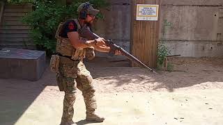 M14 rifle shooting Standing position amp kneeling position [upl. by Stanhope]